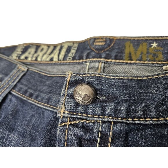 Ariat M5 Slim Straight Jeans Men's 41x34 Blue Denim - Picture 7 of 16